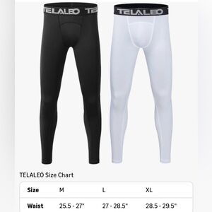 Kids Leggings - 2 pack Black and White base layer